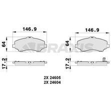 Arka Fren Balatası Chrysler Grand Voyager V Dodge Caravan Journey
