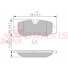 Fren Balatası Arka V-Class W447 14> Vıto W447 14>