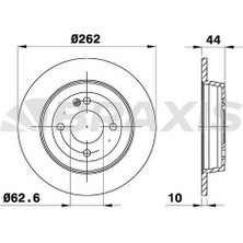 Fren Diski Arka 262MM Accent Blue 2011> Kıa Rıo 2011> I20 2015>