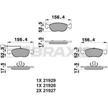 Ön Fren Balatası Marea 1.6 1.9 Td 96> Marea Weekend 1.6 I 1.8 I 1.9 Td 96>brava 1.9 D / Td 96>alfa