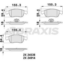 Ön Fren Balatası Fluence 08> Duster 10> Dokker 12> Megane Iıı 08> Scenıc Iıı 09> 1.5 Dcı 1.6 16V 2.0 16V