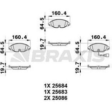 Ön Fren Balatası A3 Golf Vıı Leon Octavıa 1,2 1,4 1,8tfsı 1,6 2,0tdı 12>