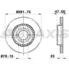 Fren Diski Ön Havalı Honda Crv 97-01 Hrv 99-06 Prelude 96-01 (282X5)