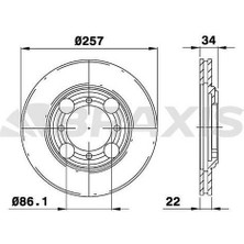 Fren Diski Ön Havalı Hyundaı Elantra 1.6 1.8 Coupe 96-98 (257X4)