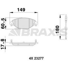 Ön Fren Balatası Cıtroen C5 1.6hdı 1.8 16V 2.0ı 16V 00>