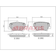 Fren Balatası Arka XC40 17 >