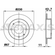 Fren Diski Ön Hyundaı Atos 1.0 03-> (230X4)