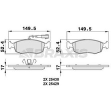 Ön Fren Balatası Punto Evo 500 1.2 / 1.3 / 1.4 09>