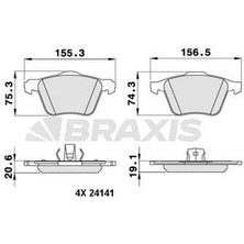 Ön Fren Balatası Volvo XC90 2,5t 02=> D5 02=> T6 02=>d5 V8 05=> D5 09=> 3,2 06=>