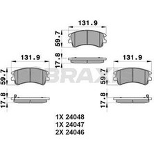 Ön Fren Balatası Mazda 6 03>08