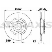 Fren Diski Ön Brava Bravo I Marea Punto Tempra Tıpo Alfa Romeo 145 146 (257MM)