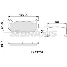 Arka Fren Balatası Mazda 626 Fs 2.0 92>97