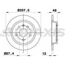 Arka Fren Diski 16 Inch Insıgnıa A 1,4 1,6 1,8 2,0 08 >