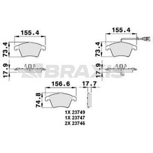 Ön Fren Balatası (17 Inc) / (Kablolu) Transporter T5 03>09