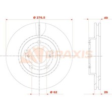 Fren Diski Ön Havalı Toyota Corolla 13-> Aurıs 1.3 1.6 12-> Aurıs 1.4 D4D 12-> (277X5)