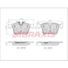 Fren Balatası Arka Jaguar E Pace 17> Jaguar F Pace 15> Xe Serısı Xf Serısı 15> Land Rover Volvo XC60