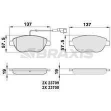 Ön Fren Balatası Fıat Bravo Iı Doblo Fıorıno Bıpper Nemo Pratıco Evo Punto Stılo Idea Lınea 08> Opel Combo Corsa 12>