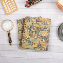 16,5x20 cm Şehir Sert Kapak Noktalı Tarihsiz Spiralli Defter