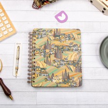 16,5x20 cm Şehir Sert Kapak Noktalı Tarihsiz Spiralli Defter