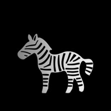 TabiTela 925 Ayar gümüş kolye zebra SM5832