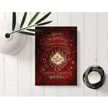 Kitap Görünümlü Dekoratif Kutu 16,5X24,5 cm Harry Potter Çapulcu Haritası Lisanslı