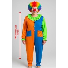 Nessiworld Palyaço Kostüm Seti 150 cm (Peruk + Burun + Kostüm)