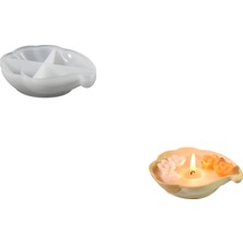 Epoksi Deniz Kabuğu Tealight Mumluk Ev Dekorasyonu Silikon ve Taş Tozu Kalıbı