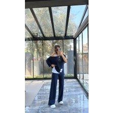 Arben Boutique Kadın Asimetrik Kesim Arma Detay Atlet Dahil Üçlü Takım