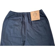 Lacivert Dokuma Pamuklu Jogging Fit Erkek Pantolon