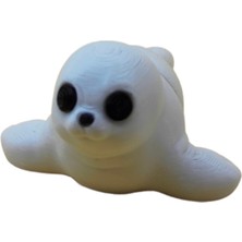 Beyaz Fok Figür - 3D Kutup Hayvanı