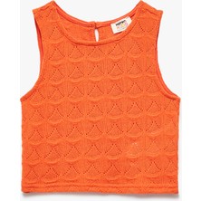 Koton Bisiklet Yaka Kolsuz Slim Fit Kroşe Atlet