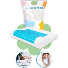 Viscofoam Terletmeyen Boyun Destekli Ortopedik Yastık Jelli Visco Yastık - 57x37x10-7cm