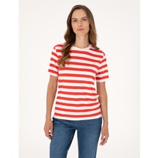 Pierre Cardin Kadın Beyaz Regular Fit Tişört 50305777-VR013