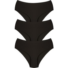 Cottonhill Pamuklu Yüksek Bel Toparlayıcı Kadın Bikini Külot 3'lü Paket - 2