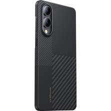 Galaxy S25 Edge Kılıf M-Safe Şarj Özellikli Karbon Fiber Benks Montage Armorair Kevlar Kapak Siyah