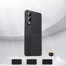 Galaxy S25 Edge Kılıf M-Safe Şarj Özellikli Karbon Fiber Benks Montage Armorair Kevlar Kapak Siyah