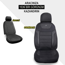 Her Araca Uyumlu Oto Koltuk Kılıfı Seti - Primier Serisi Siyah