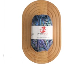 Prestij Boncuk  Deri Görünümlü Metalik Penye Ip Çanta ve Hobi Örgü Ipi Renkli Desenli