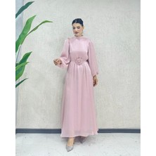 Gül Kemerli Elbise