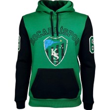 Kocaelispor Lisanslı Kapüşonlu Sweatshirt Yeşil-Siyah
