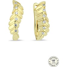 14K Altın Kaplama Çelik Küpe