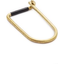 Craighill Wilson Keyring Enameled Brass/ Black- Pirinç Anahtarlık Altın-Siyah Paslanmaz Çelik