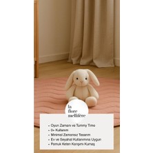 La Flore Mellifere OEKO- TEX® Sertifikalı Elyaf Dolgulu Keten Karışımlı Bebek Oyun Matı – Yumuşak ve Nefes Alabilir