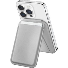 Buff iPhone Walletmag 2.0 Stant Manyetik Deri Cüzdan Gray