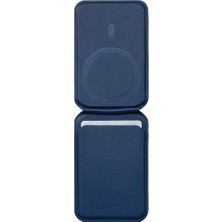 Buff iPhone Walletmag 2.0 Stant Manyetik Deri Cüzdan Blue