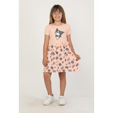 Baskılı Kız Çocuk Elbise