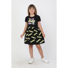 Baskılı Kız Çocuk Elbise
