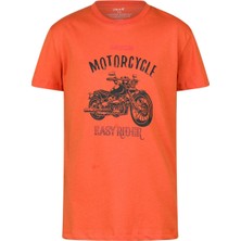 2AS Aja Çocuk Baskılı T-Shirt Turuncu 212