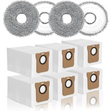 Pshcooe Dreame L10S Ultra L10 Ultra L10 Prime L20 Ultra Için Toz Torbası Mop Bezleri, 6 Elektrikli Süpürge Torbası Islak Mop Pedleri (Yurt Dışından)