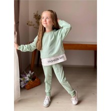 Kiz Çocuk Eşofman Takımı. Stitch Baskılı 2li Kız Çocuk Takımı.